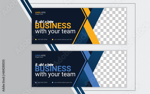Creative web banner design template