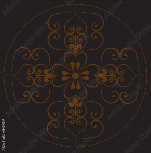 Luxury mandala design black background in gold color
Beautiful floral pattern mandala art isolated on a white background, decoration element for meditation poster, yoga, banner, henna, invitation, cov