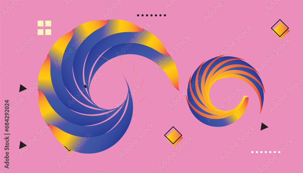 Fototapeta premium Abstract Geometric Shapes , icon, logos and elements , vector illustration