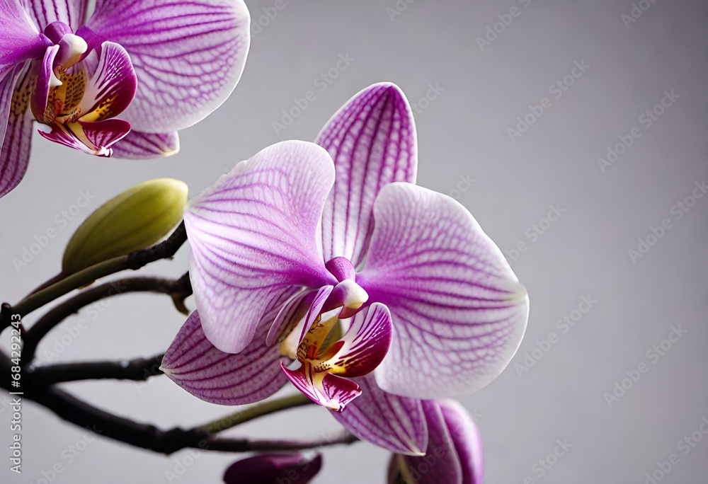 Fototapeta premium orchid tree flower in minimal style