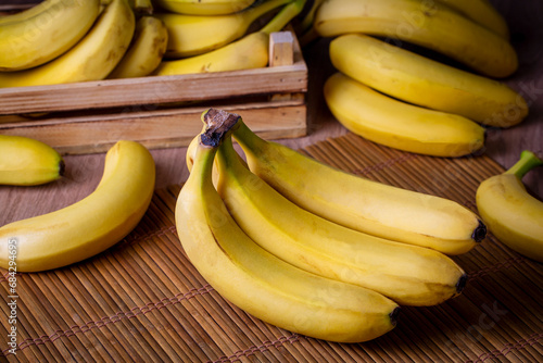 Bunch of Raw Organic Banana...