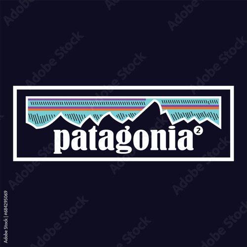 Vector patagonia logo emblem for tour decoration vector illustration
