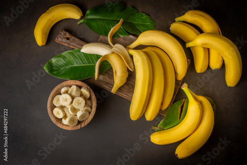 Bunch of Raw Organic Bananas Ready to Eat