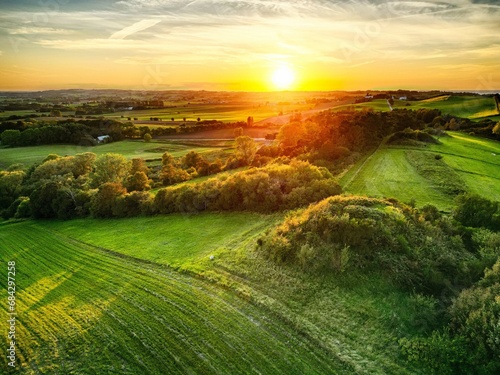 Sunset valley Odsherred Denmark photo