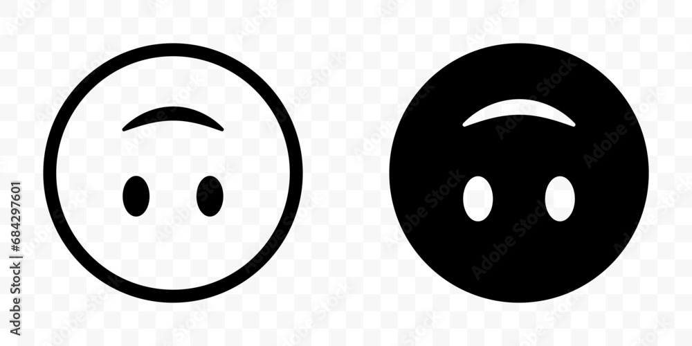 Fototapeta premium Emoticon icon. flat design vector illustration for web and mobile