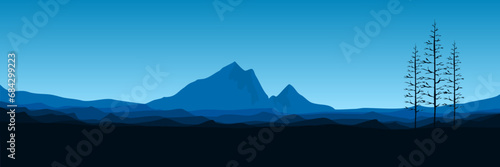 Wallpaper Mural mountain sunset landscape vector illustration design for wallpaper design, design template, background template, and tourism design template Torontodigital.ca