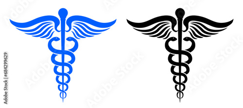 Caduceus medical symbol sign – stock vector photo