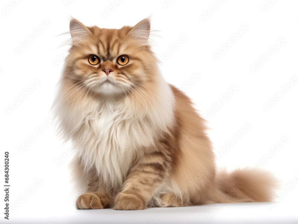 British Longhair Cat Studio Shot Isolated on Clear Background, Generative AI British Longhair Cat Studio Shot Isolated on Clear Background, Generative AI