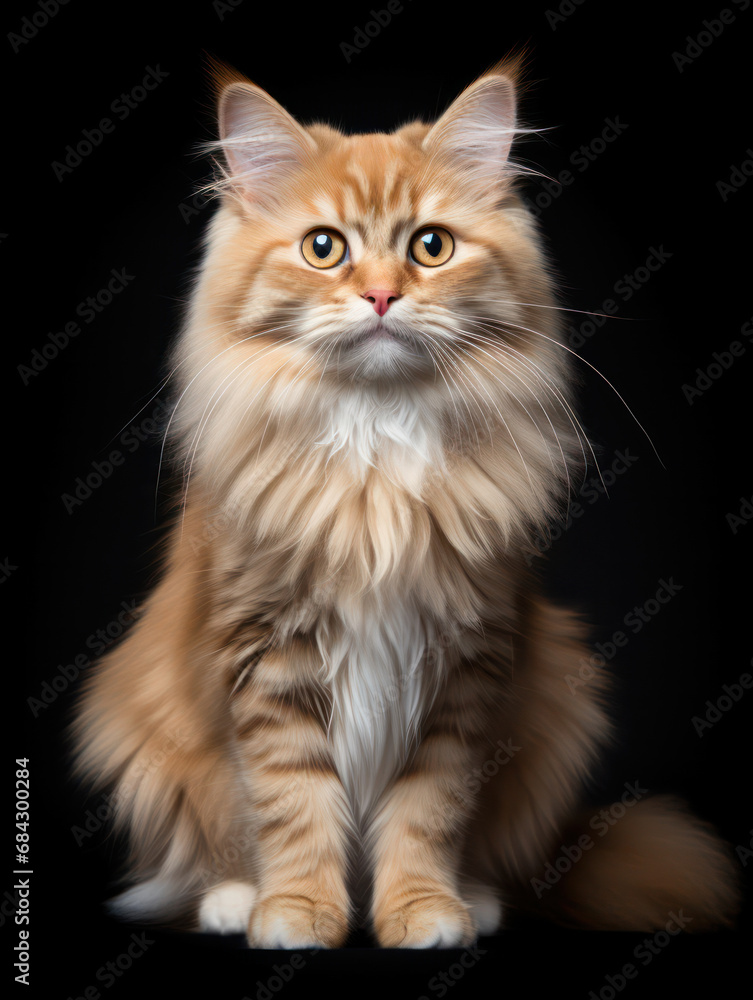 British Longhair Cat Studio Shot Isolated on Clear Background, Generative AI British Longhair Cat Studio Shot Isolated on Clear Background, Generative AI