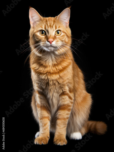 Chaussie Cat Studio Shot Isolated on Clear Background, Generative AI © Vig