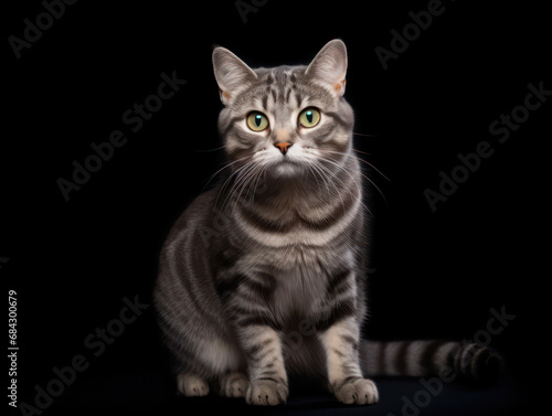 Chaussie Cat Studio Shot Isolated on Clear Background, Generative AI