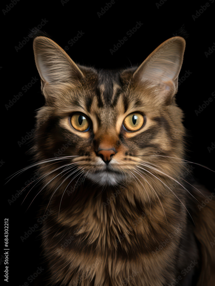 Lukoi Cat Studio Shot Isolated on Clear Background, Generative AI Lukoi Cat Studio Shot Isolated on Clear Background, Generative AI