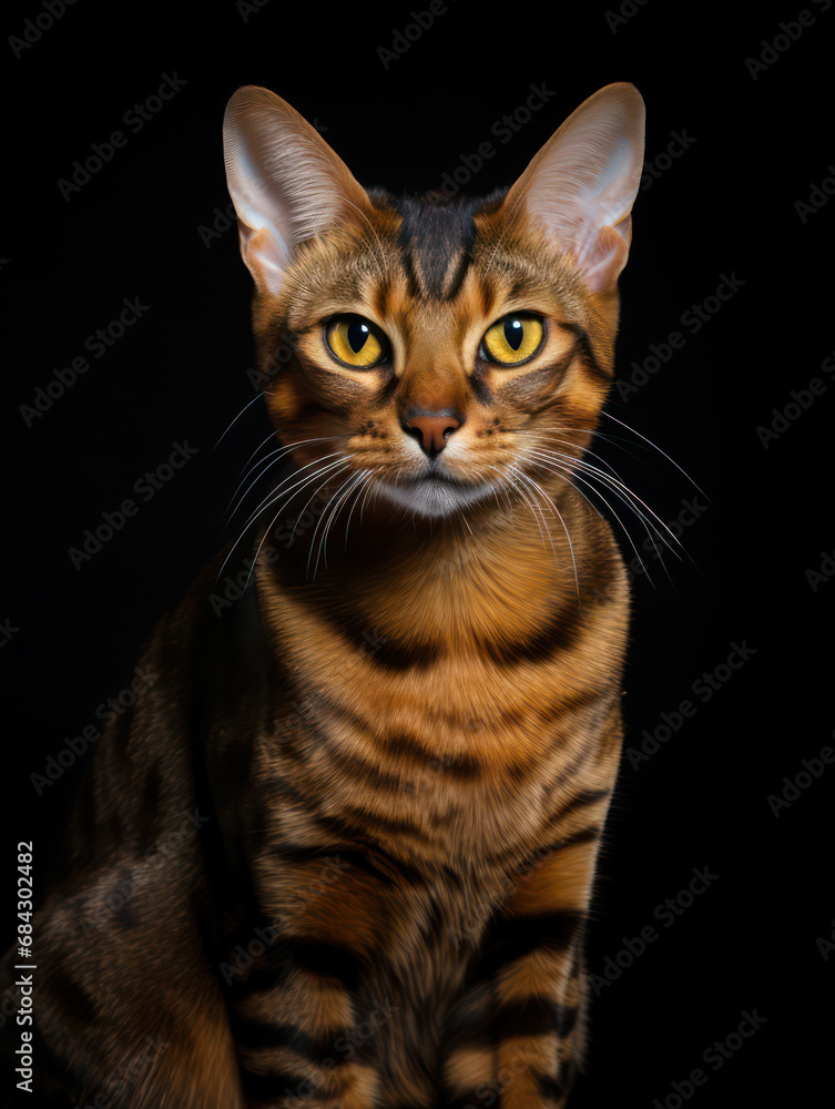 Malayan Cat Studio Shot Isolated on Clear Background, Generative AI Malayan Cat Studio Shot Isolated on Clear Background, Generative AI