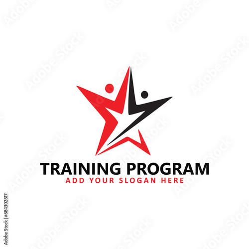 business coaching training program logo design vector
