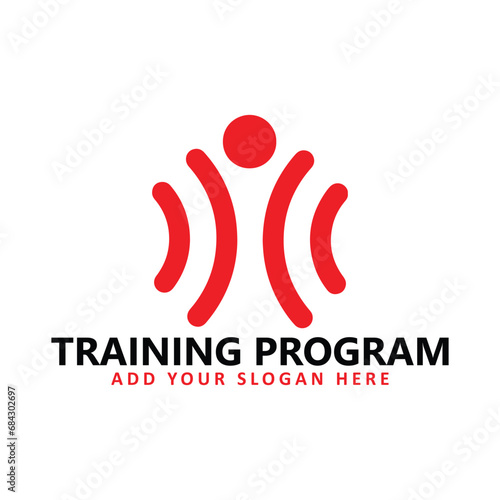 business coaching training program logo design vector