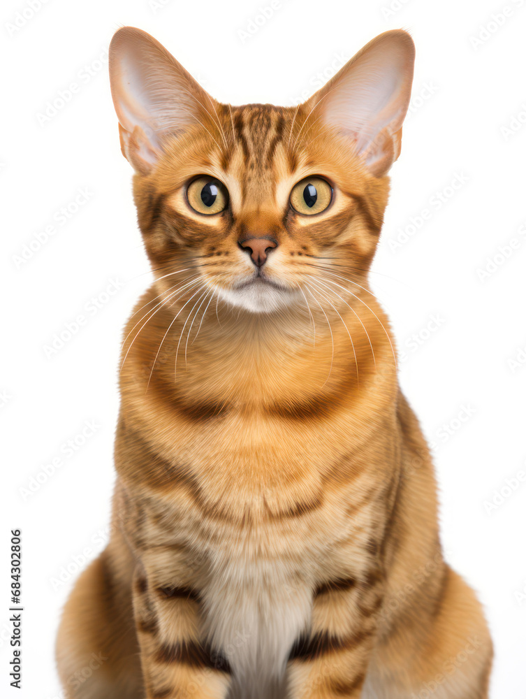 Obraz premium Malayan Cat Studio Shot Isolated on Clear Background, Generative AI