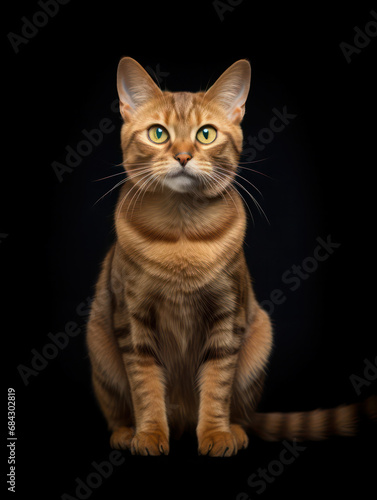Malayan Cat Studio Shot Isolated on Clear Background, Generative AI © Vig