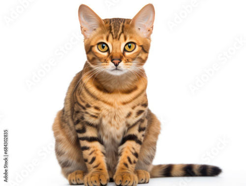 Malayan Cat Studio Shot Isolated on Clear Background  Generative AI