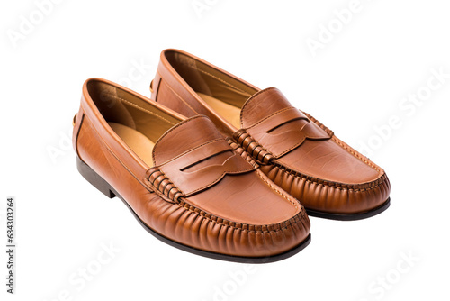 Casual Slip-On Loafers on transparent background.