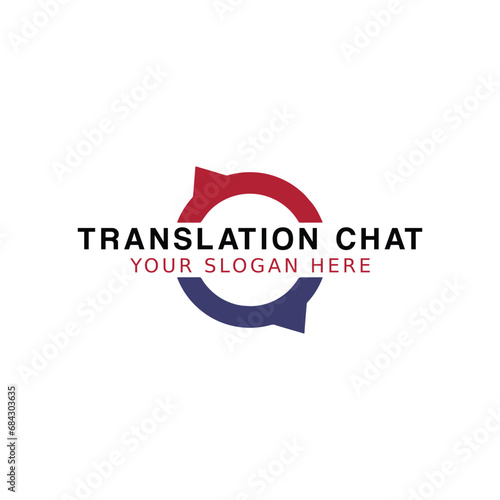 chat translation logo design vector format