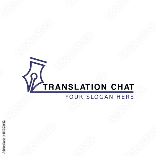 chat translation logo design vector format