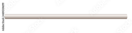 White paper cocktail straw, plant fiber paper drinking straw, the cocktail straws are isolated on the white background - vector