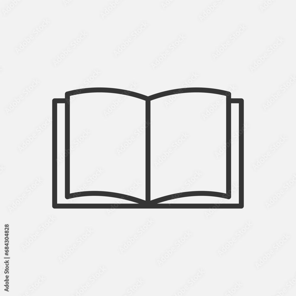 Opened book with pages icon. Knowledge, education concept. Vector Opened book with pages icon. Knowledge, education concept. Vector