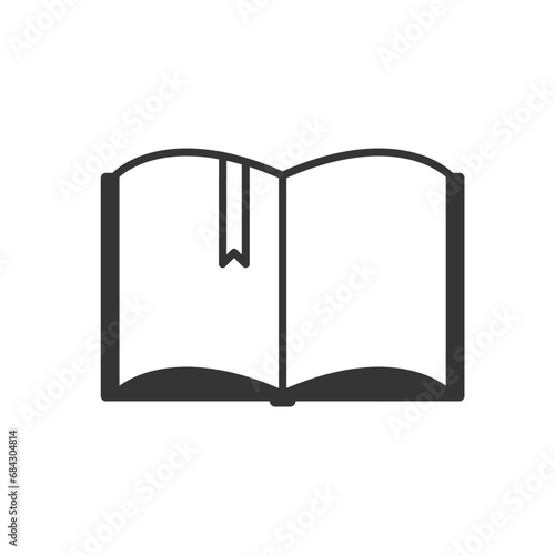 Opened book with pages icon. Bible. Knowledge, education concept. Vector