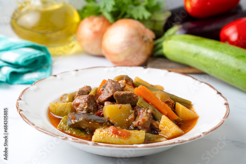 Turkish Food Turlu Mixed Ve...