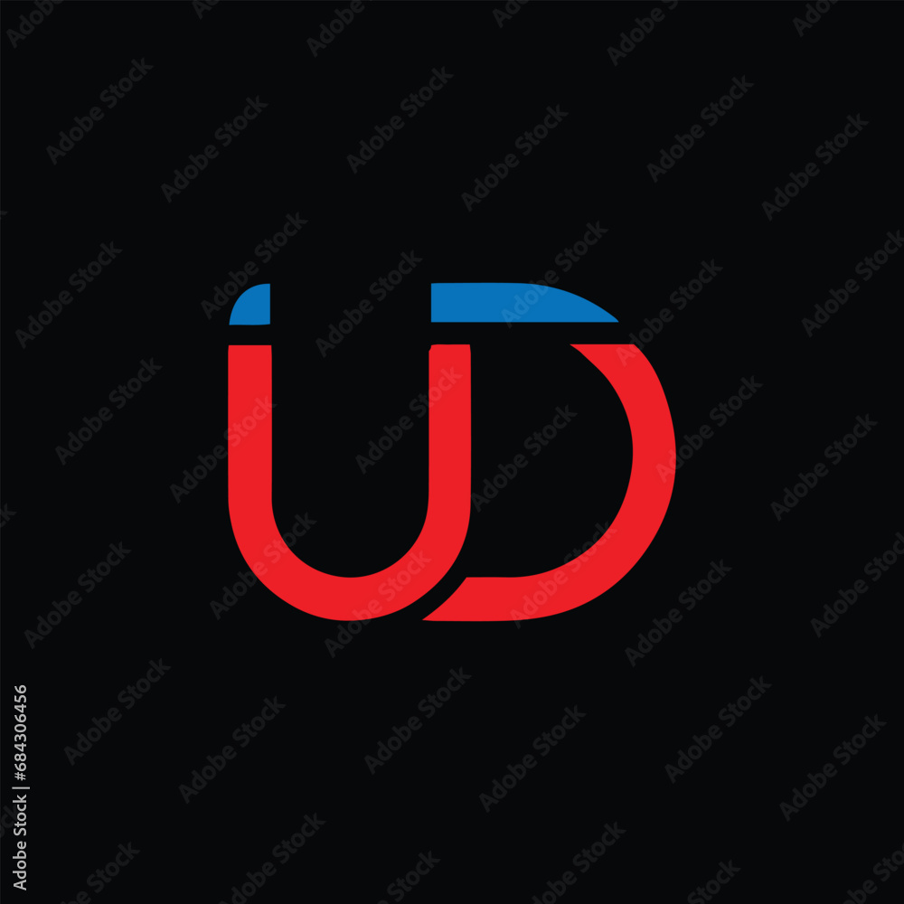 letters ud or du text logo design vector letters ud or du text logo design vector