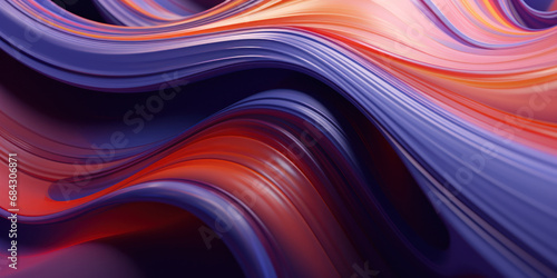 Dynamic abstract with swirling waves of blue and red.