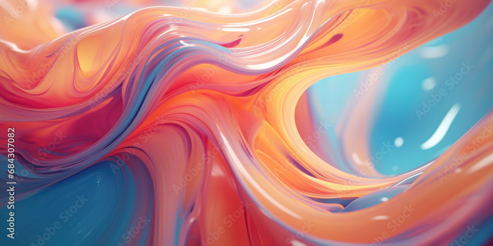 Obraz premium Fluid abstract art created through extrusion.
