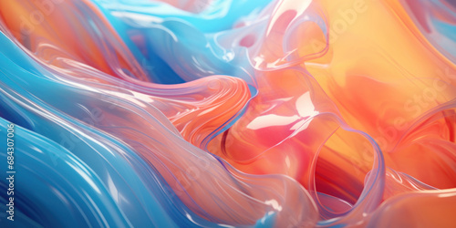 Fluid abstract art created through extrusion.