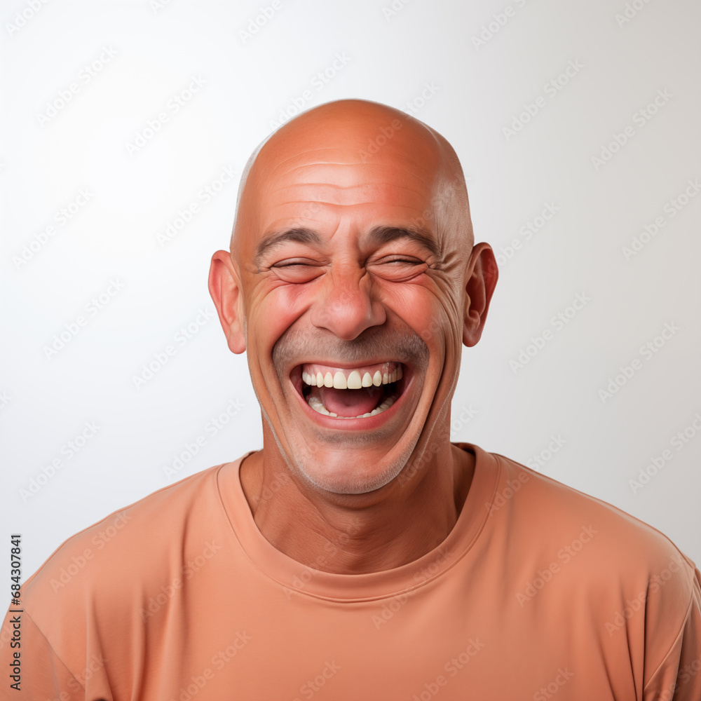 portrait of a man, funny face, laughing hard portrait of a man, funny face, laughing hard