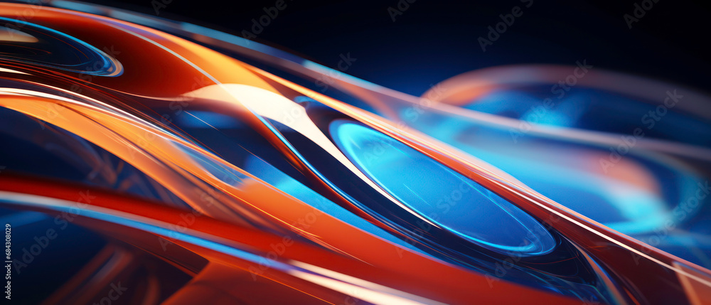Abstract close-up with vibrant blue and red hues. Abstract close-up with vibrant blue and red hues.