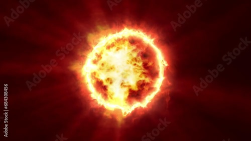 Sun Surface Star of Solar System animation, gas erupting from sun surface, solar flare, solar wave, coronal mass ejection, solar system photo