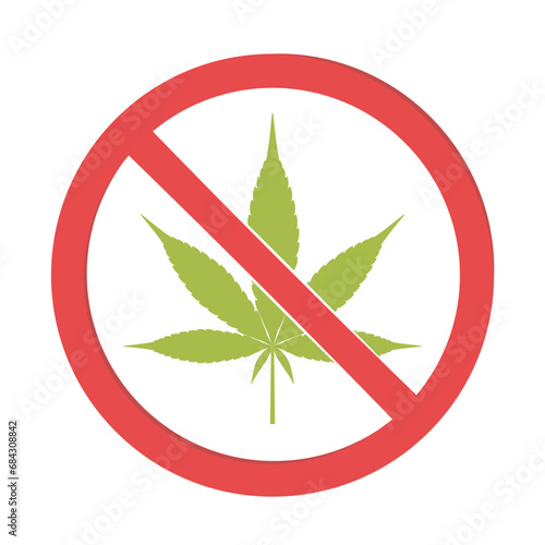 No drugs symbol in flat style