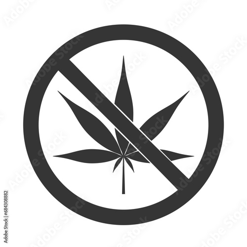 No drugs symbol in flat style