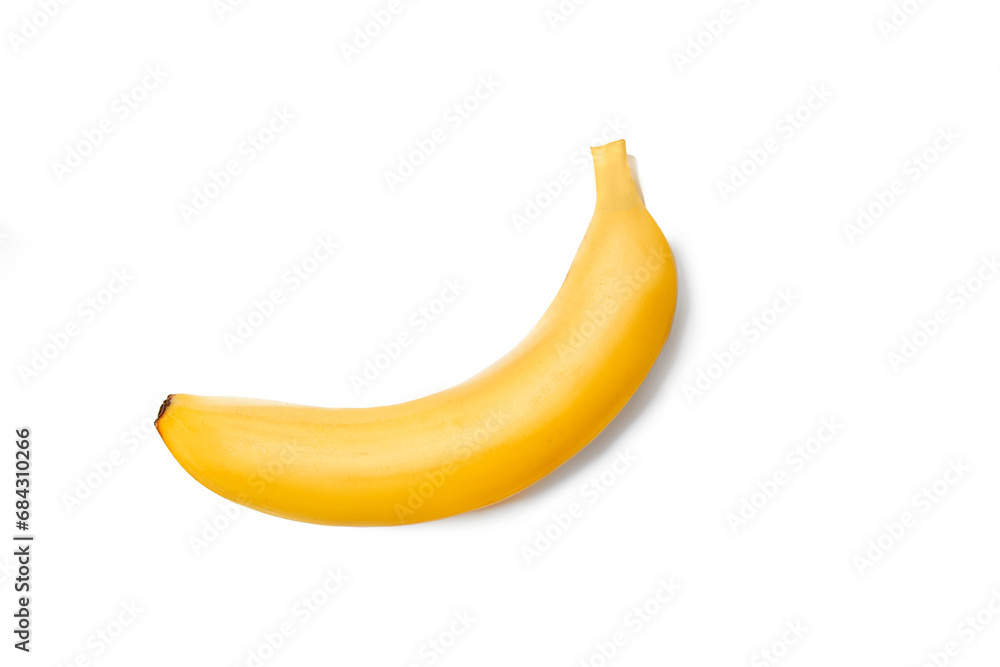 Fresh yellow banana on a white background. Isolate.
