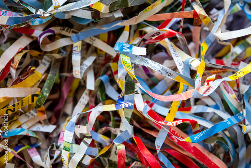 Colorful shredded papers wallpaper