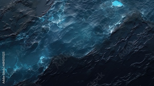 Black with blue ocean color clear , aeriel view ,dark atmosphere, oil pressed theme texture 