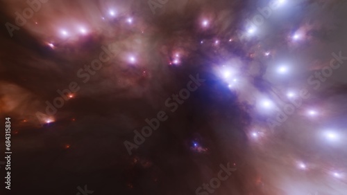 Abstract dark colors nebula. antimatter in space