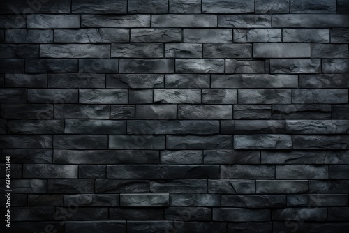 Black brick wall background