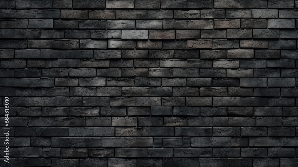 Black brick wall background Black brick wall background