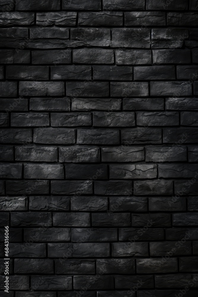 Black brick wall  texture