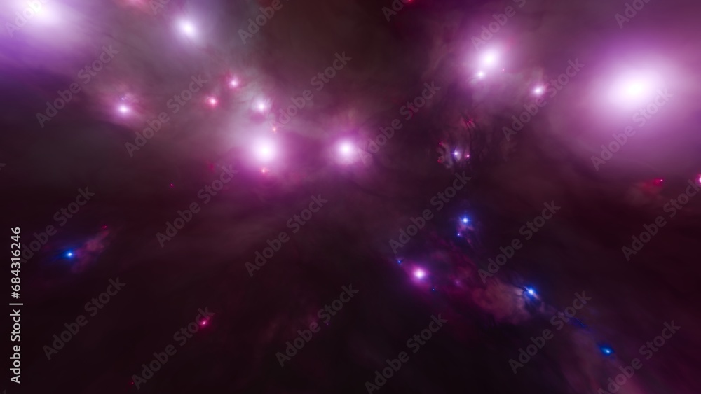 Obraz premium Distant nebula in far away galaxy