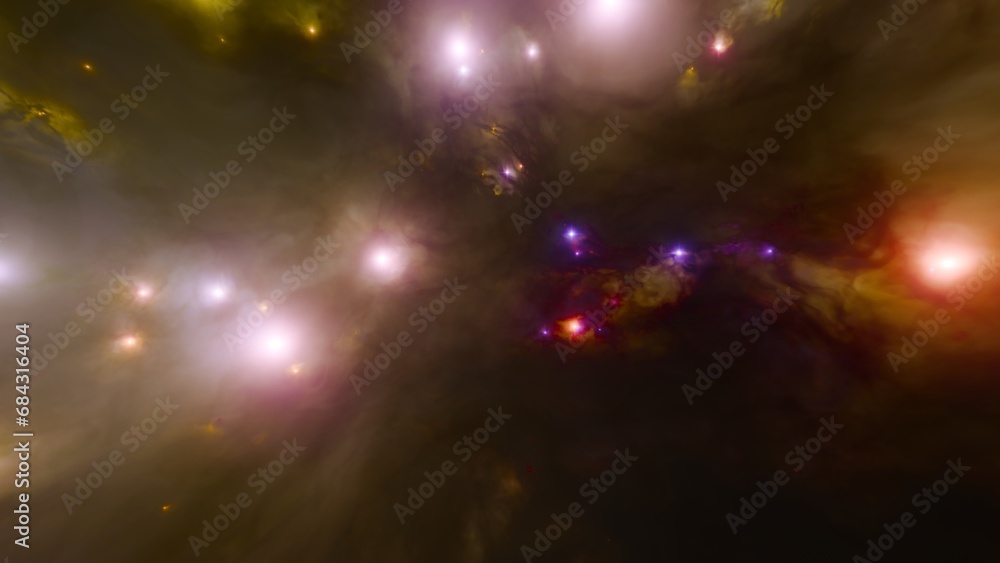 Obraz premium Distant nebula in far away galaxy