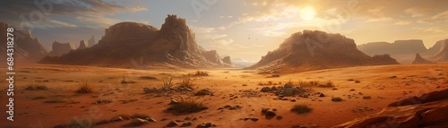 Desert landscape. Canyon panorama
