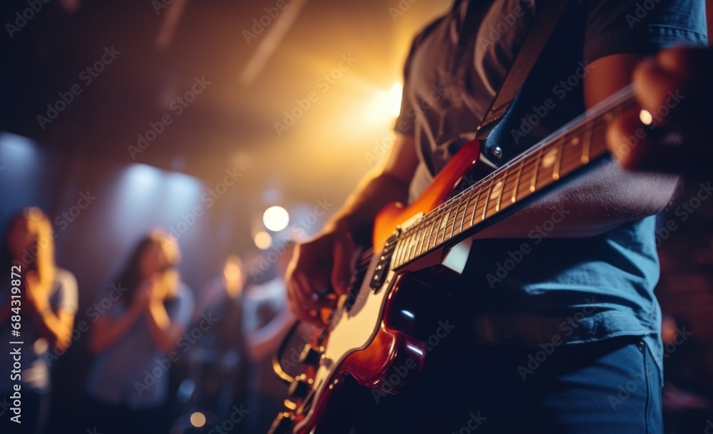 Fototapeta premium Guitarist on stage