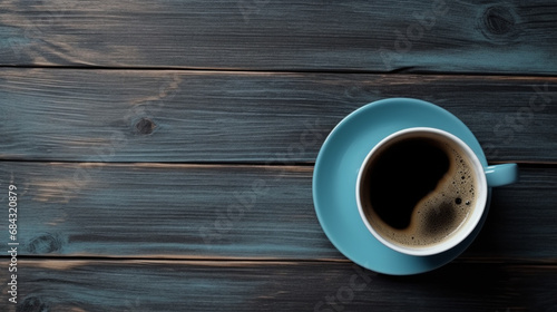 A cup of coffee is on the table. AI Generated